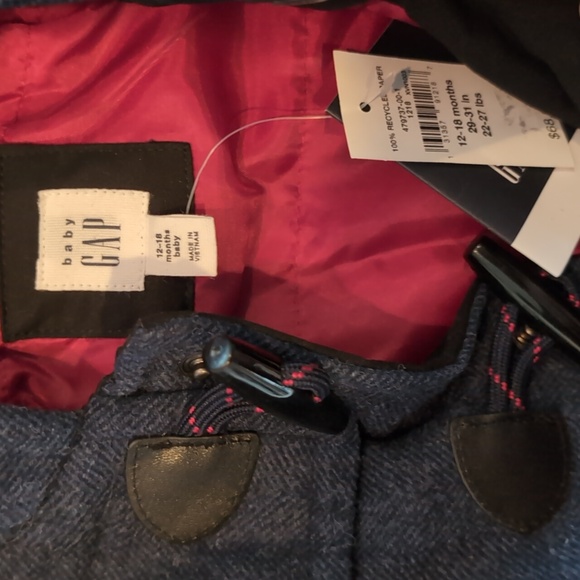 NWT Baby gap herringbone toggle coat - Picture 2 of 5